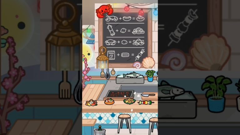 Recipes with seafood Toca Boca #tocaboca #shorts #tocalife