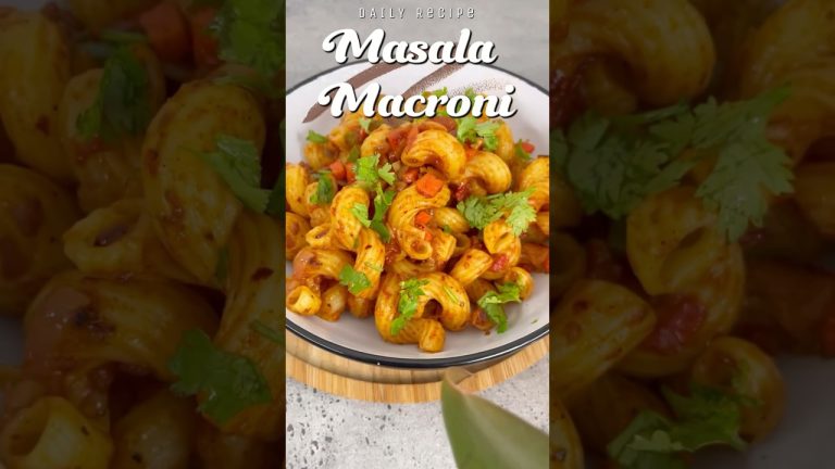 Daily Recipe 16 – Indian Style Masala Macroni Recipe 🤯  #shorts #shortsfeed #food #pasta #quick