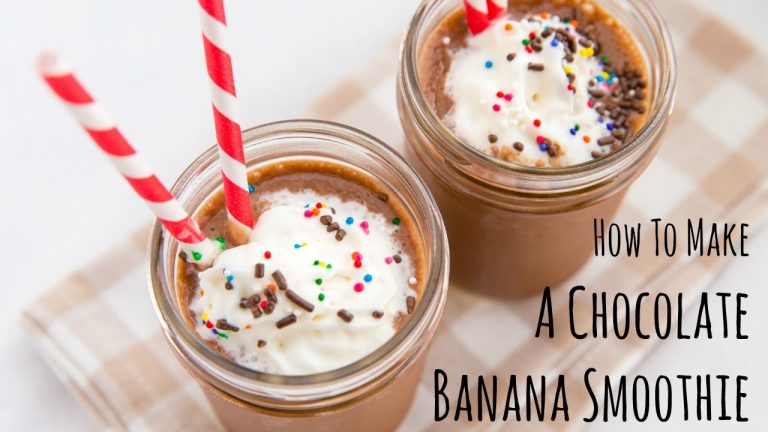 How to Make Chocolate Banana Smoothie (Recipe) チョコレートバナナスムージーの作り方（レシピ）