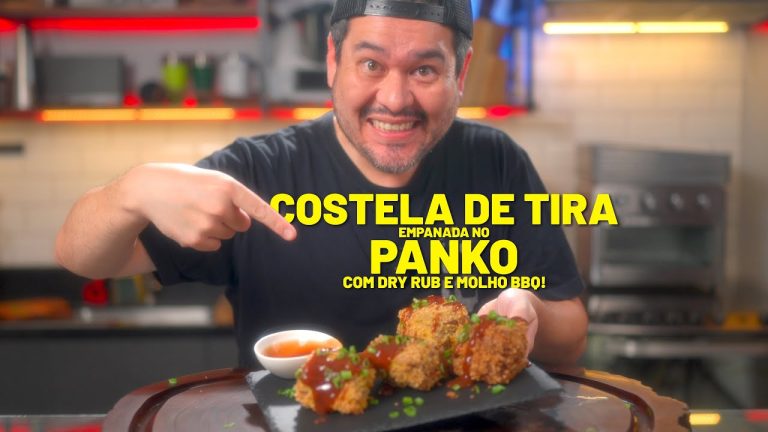 Costela de Tira empanada no Panko com Dry Rub e molho BBQ!