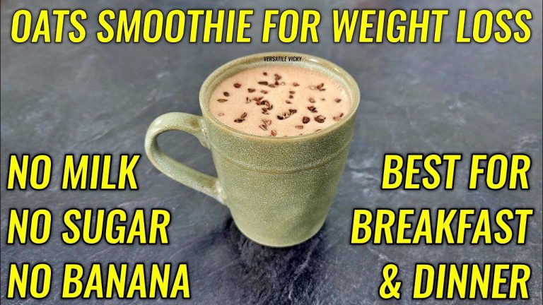 Oats Smoothie Recipe For Weight Loss | No Milk – No Sugar | Oats Smoothie For Dinner