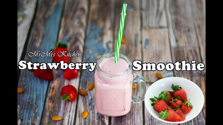 Refreshing Strawberry Smoothie Recipe || 3 Ingredients only || Easy and Delicious!@MiMisKitchen