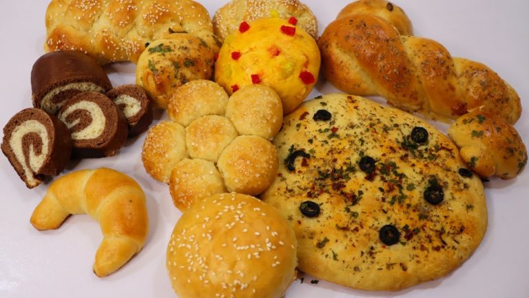 11 Assorted Breads & Buns Recipe | 11 Bread Folding Ideas | Basic Dough For 11 Type Of Bread & Buns