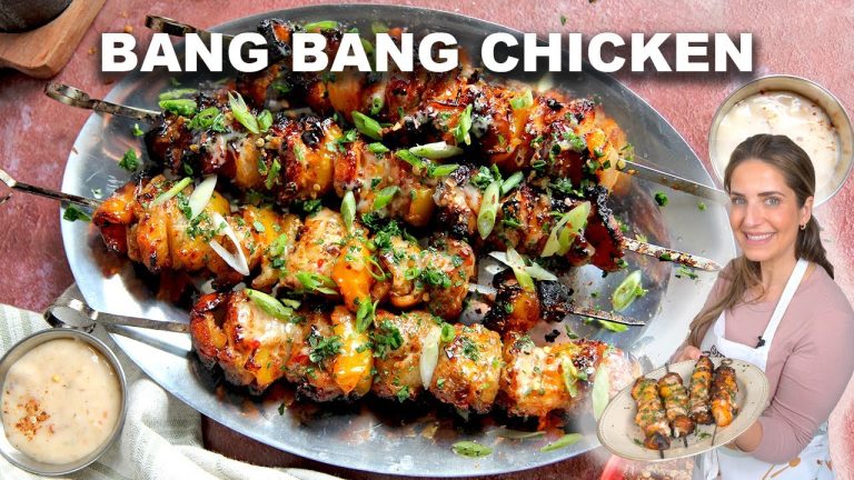Bang Bang Chicken Skewers – Quick and Easy Recipe!