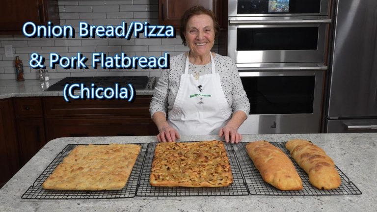 Italian Grandma Makes Onion Bread/Pizza & Pork Flatbread (Chicola)