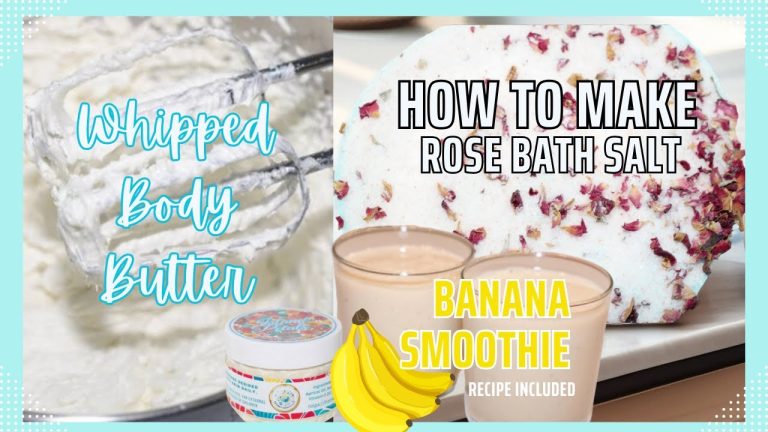 Island Petals Whipped Body Butter, Bath Salt, and Banana Smoothie | Relaxation and Self-Care