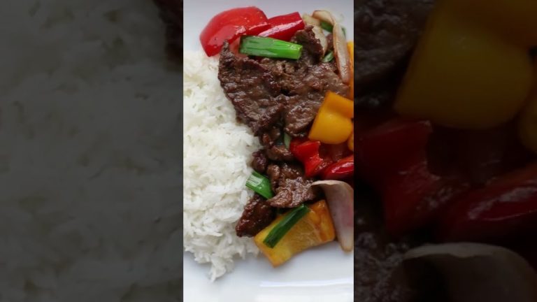 Mongolian Beef Stir Fry with Bell Peppers Recipe