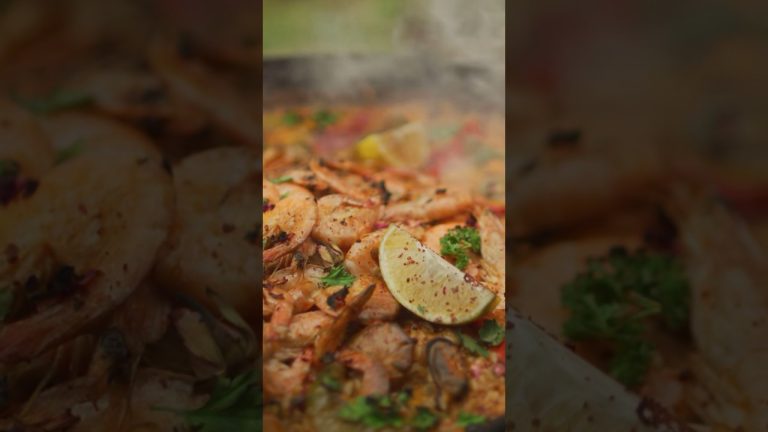 🔥BEST GIANT PAELLA 🥘 – ASMR COOKING AT ABANDONED FACTORY 🏭