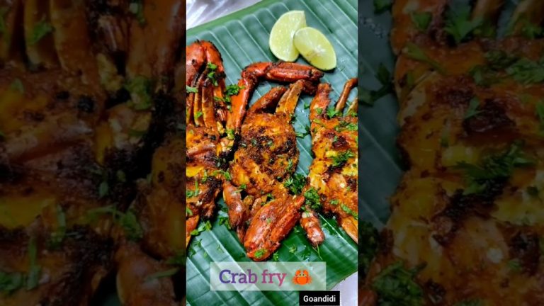 Crab Fry 🦀/ Kulli Fry 😋/Nandu Fry/Sea Food Recipe/ #shorts #crabfry  #crabrecipe #goan