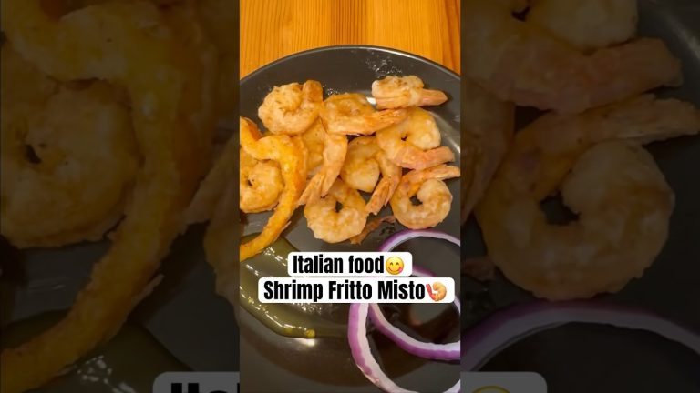 Shrimp Fritto Misto😋| Italy’s best fried Shrimp🍤 #italianfood #seafood #shorts #food #cooking