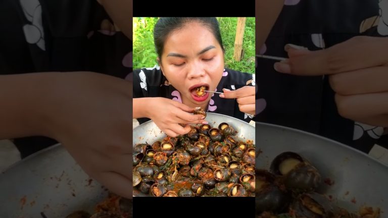 snail fried so yummy, snail recipe, seafood recipe #shorts #short #food 163
