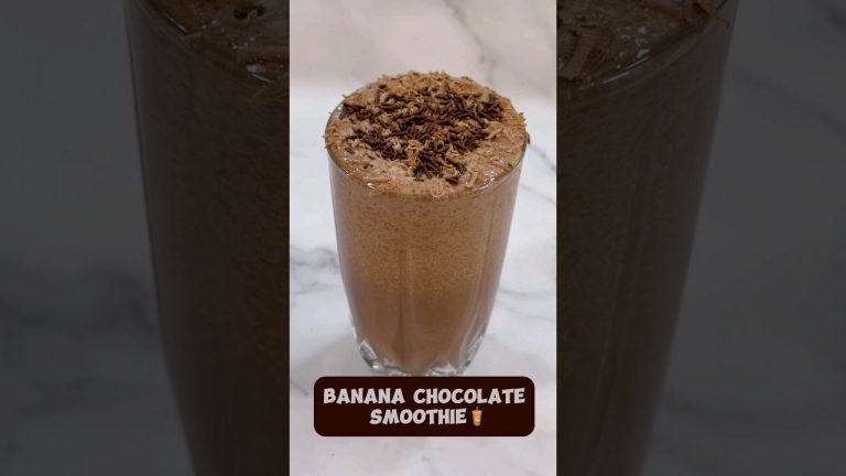 Banana Chocolate Smoothie❤️#smoothierecipes #quickrecipe #shorts #bananasmoothie #chocolatesmoothie