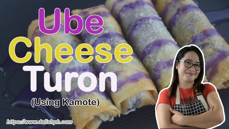 UBE AND CHEESE TURON (USING KAMOTE)| UBE CHEESE | DESSERT RECIPES