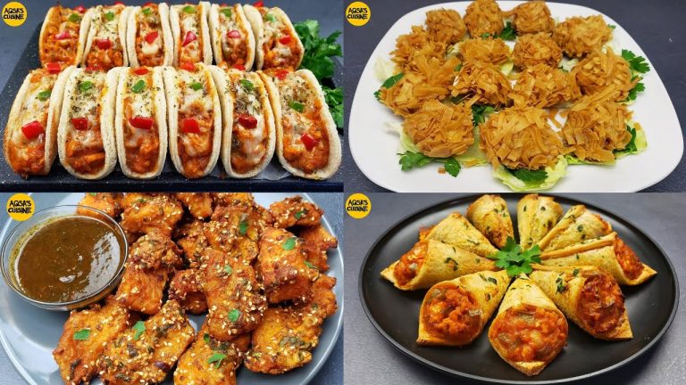 5 Easy Snacks Recipes For Iftar by Aqsa's Cuisine, Chicken Cheese Bites & Cones, Palak & Fish Pakora