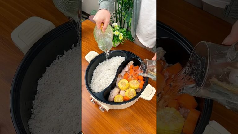 Chicken Wings And Popcorn Rice Recipe In Cooker 🍗#ytshorts #chicken #recipe #cooking