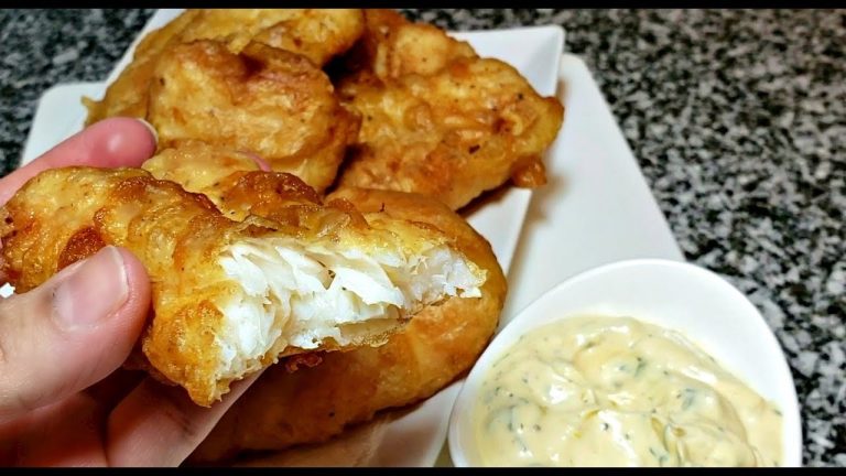 Easy Crispy Battered Fish Recipe | Lemon Herb Tartar Sauce Recipe