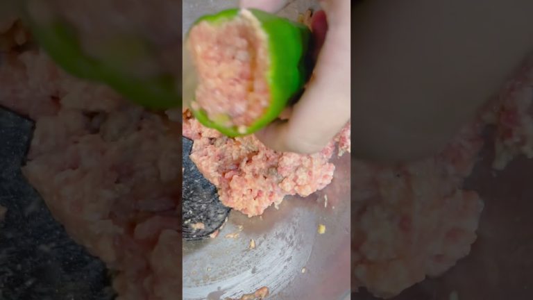 ピーマンの肉詰めを作る#レシピ #料理 #簡単レシピ #cooking #cookingtime #recipe #ピーマン #ピーマンレシピ #ピーマンの肉詰め