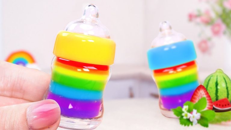 Rainbow Bottle Candy Jelly Making 🌈 Miniature Honey Jelly Dessert Recipe Ideas 🌈 Mini Cake Mastery
