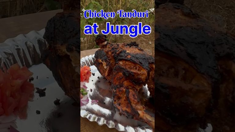 Chicken Tanduri in Jungle l Chicken Roast🤪🤪👍#youtubeshorts #chicken #tandoori #viral #shorts