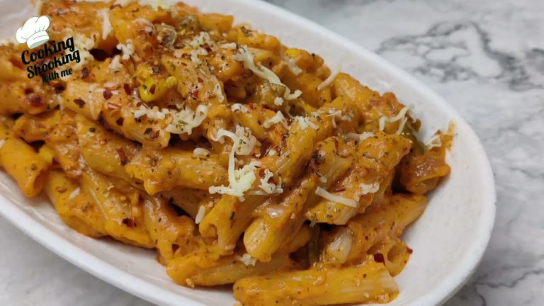 Pink Sauce Pasta Recipe || Red & White Sauce Pasta || Creamy Pasta Recipe || Penne Pasta Recipe