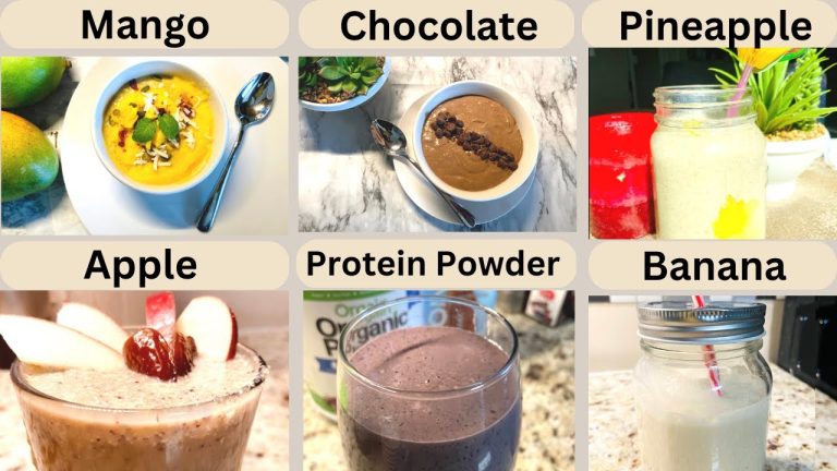 6 Simple Vegan Smoothie weight loss recipes for beginners || Healthy Weight Loss Breakfast ||