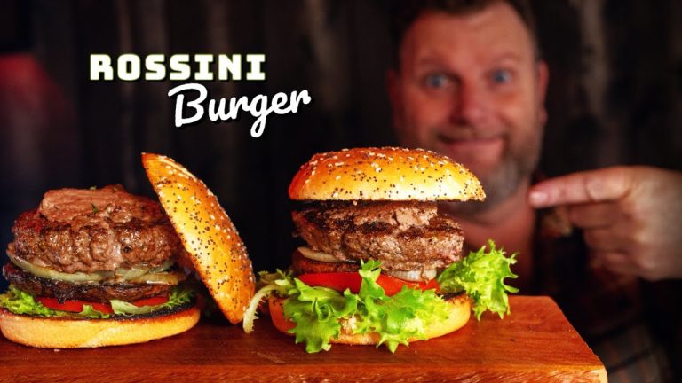 Angus burger ROSSINI op een MINI BBQ!