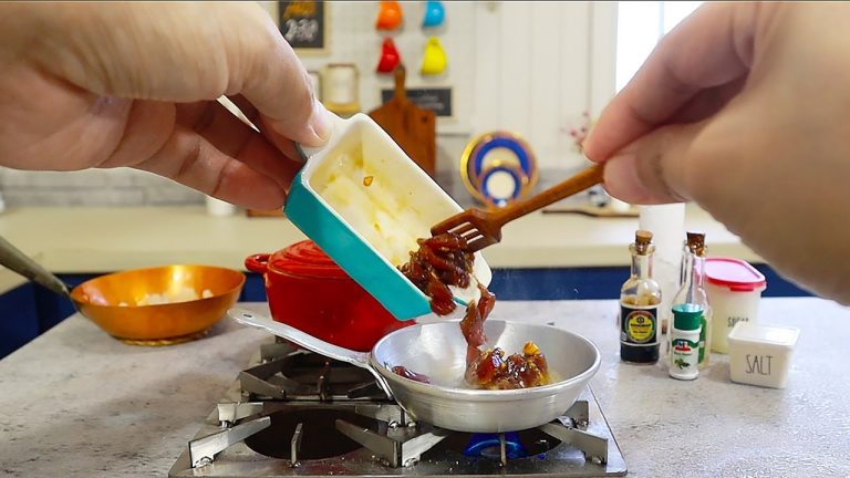 Breakfast Recipe; BEEF, EGG & RICE [ Mini Kitchen Functional Toys ] ASMR No Background Music