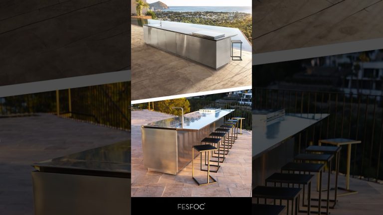 The Most Innovative Stainless Outdoor Kitchen 🌿🌞🍳 #outdoorkitchens #outdoorkitchendesign #bbq