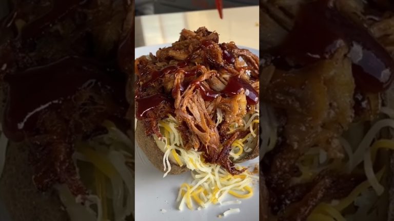 BBQ Pork Loaded Baked Potato 🥔 @BlackstoneGriddles #griddlecrew #blackstonegriddle