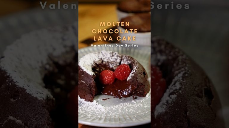 Easiest chocolate lava cake recipe! #lavacake #chocolatecake #baking #dessert