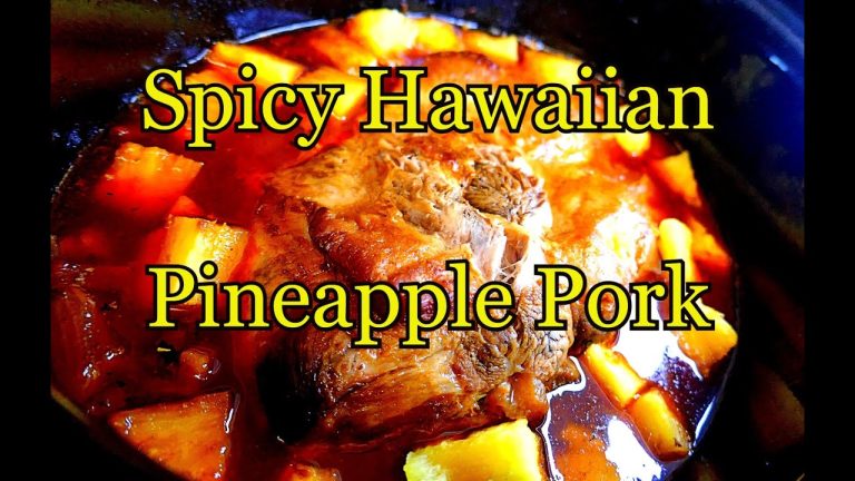 Spicy Hawaiian Pineapple Pork – Slow Cooker