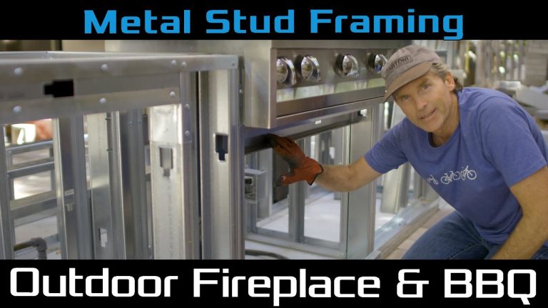 Building an Outdoor BBQ and Fireplace with Metal Framing