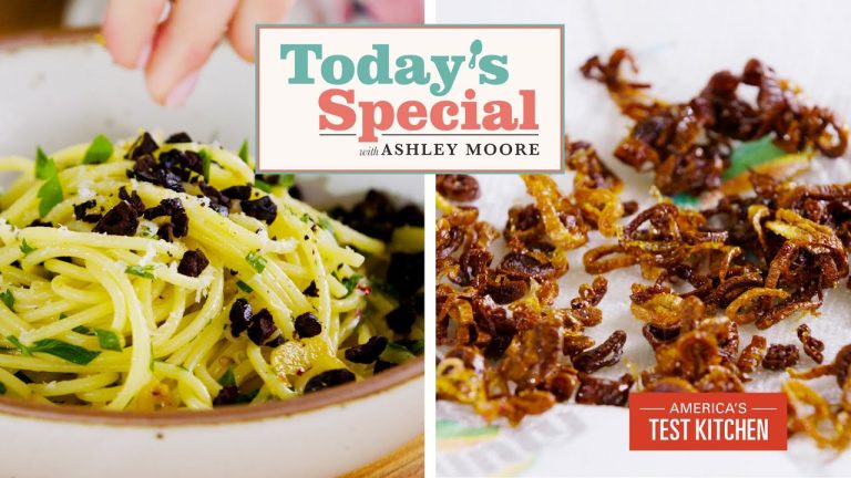 Microwave-Fried Shallots and Olives Make the Perfect Crispy Garnish | Today’s Special