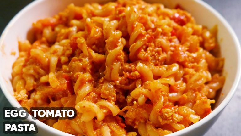 FLUFFY EGG TOMATO PASTA FRENCH STYLE | EASY EGG TOMATO PASTA RECIPE