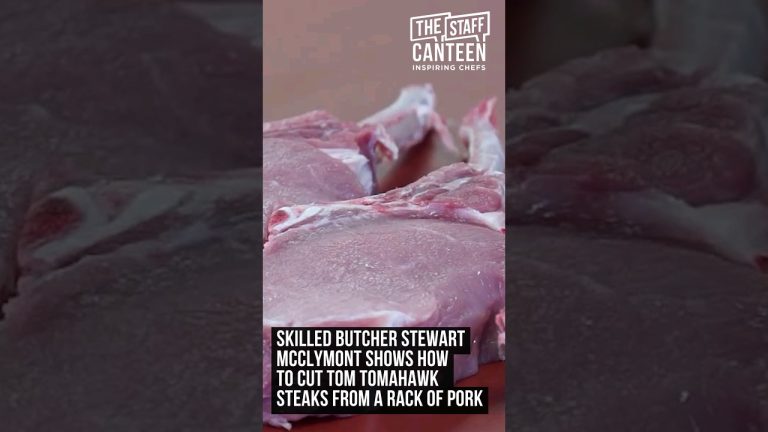 Skilled butcher Stewart McClymont demonstrates how to cut Tomahawk Steaks
