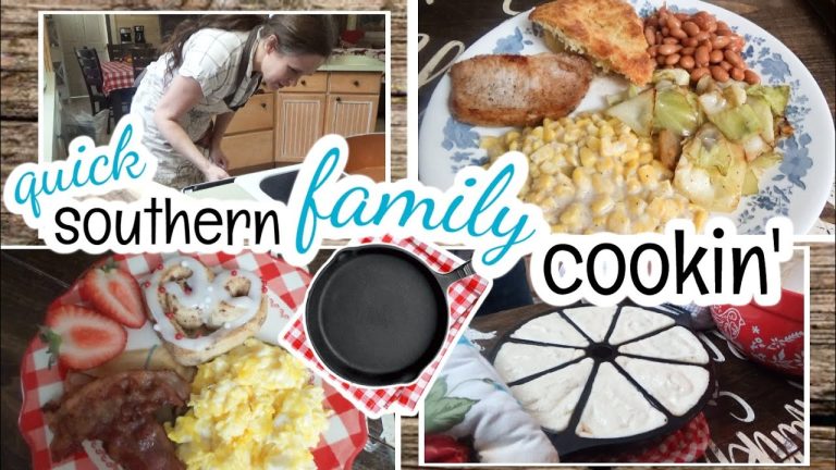 I let him win…😆 Quick Southern Cooking | Pork Chops, Fried Cabbage, & Cornbread