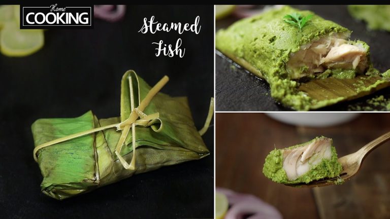 Steamed Fish | Healthy Recipes | Green Masala Recipe | Steamed Fish in banana leaf | Fish Recipes