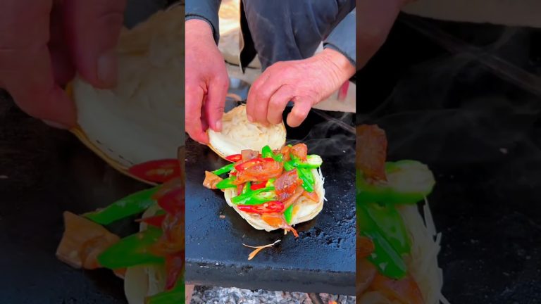 Chinese Burger Grandpa's fried pork intestines