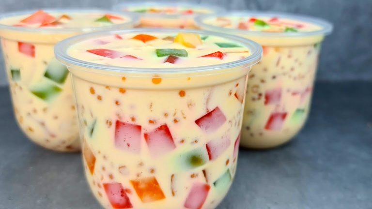 Homemade Dessert for Summer,Simple and Easy to make | Fruity Tapioca Jelly Drink