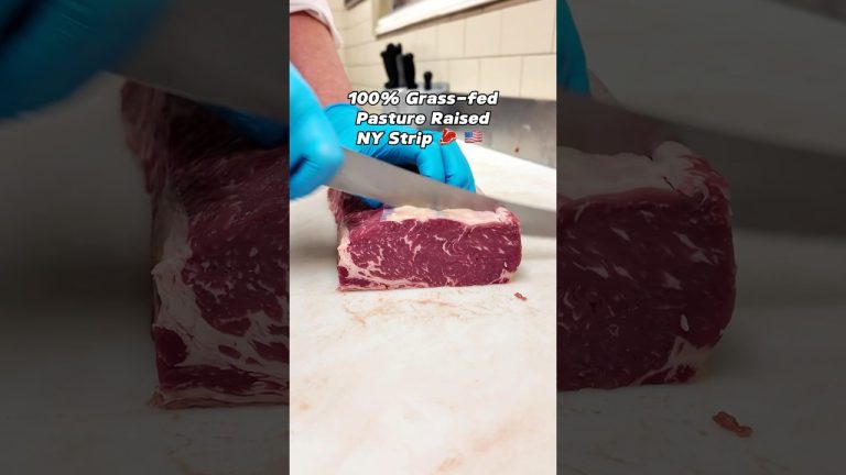 Pasture Raised 100% grass-fed NY Strip 🥩 🌱 #steak