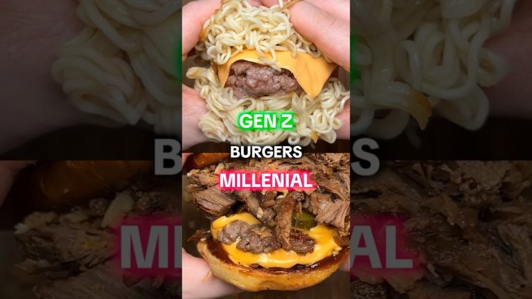 Gen Z vs Millennial Food | Burgers