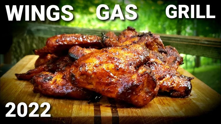 Chicken Wings Cooked on a Gas Grill 2022