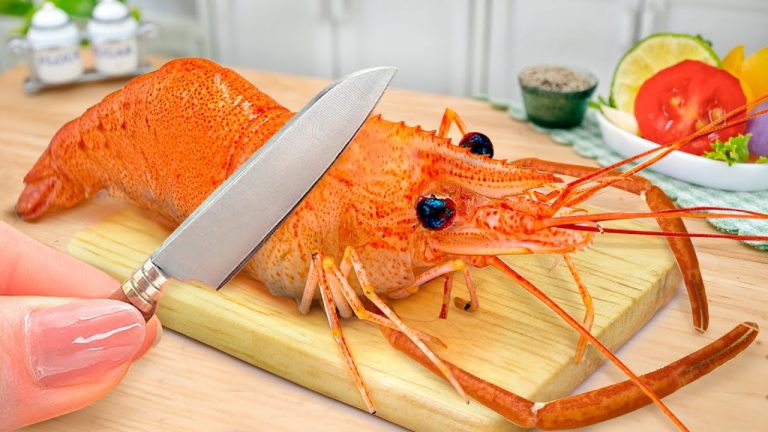 Mini Yummy 🦐 Garlic Butter Shrimp Mini Seafood Recipe Cooking In Miniature Kitchen – ASMR Video