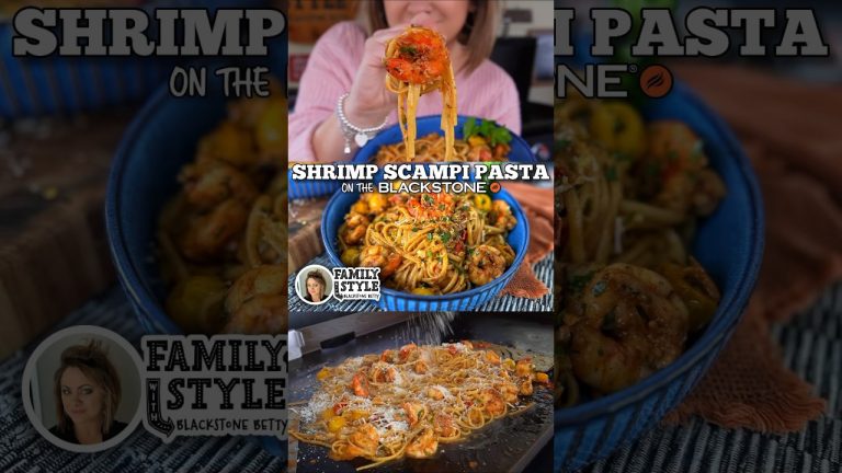 Shrimp Scampi Pasta on the Blackstone Griddle