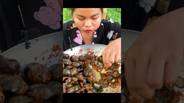 snail fried so yummy, snail recipe, seafood recipe #shorts #short #food 180