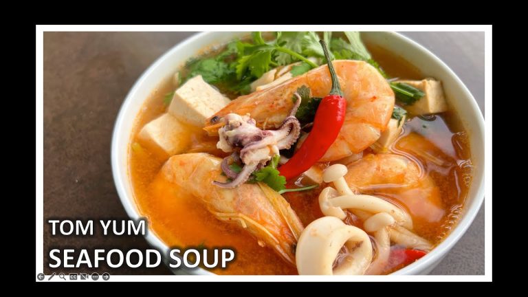How to cook delicious SEAFOOD TOM YUM SOUP (Tom Yum Goong Recipe) | Easy & Simple Thai Soup Recipe