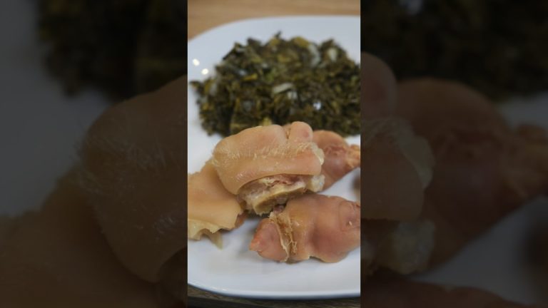 Pigs Feet and Collard Greens from Precious #Precious #FYP #Monique