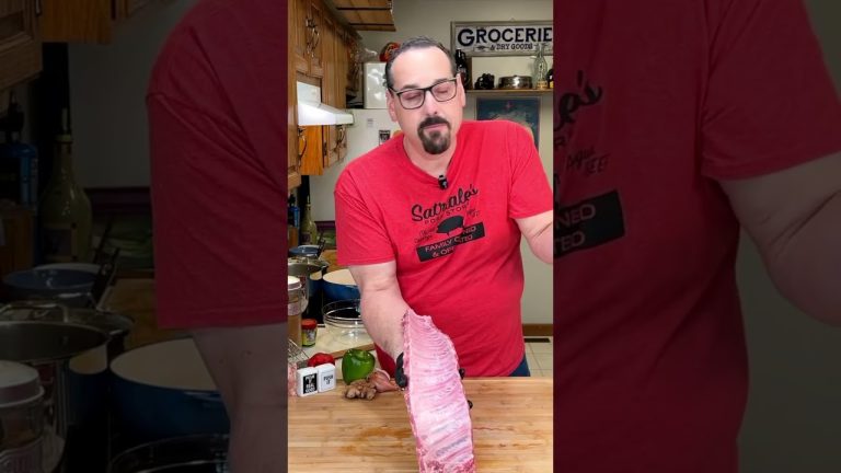 Baby back ribs can be juicy and tender whether you remove the skin from the back or not. #ribs