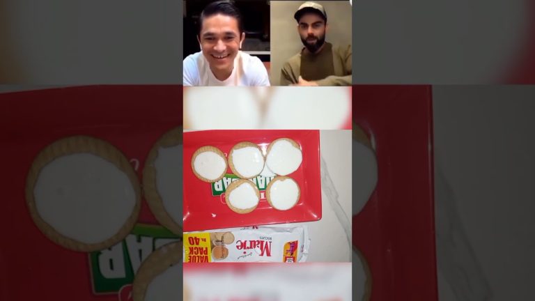 Marie Gold Biscuit Sandwich Recipe By Virat Kohli #viratkohli #recipe #viral #celebrity #trending