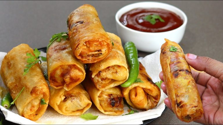 💯കുഴക്കേണ്ട, പരത്തേണ്ട, അറിയാത്ത രുചിയിലൊരു കിടു (Iftar/Ramadan Recipe) Spring Roll recipe| Chicken